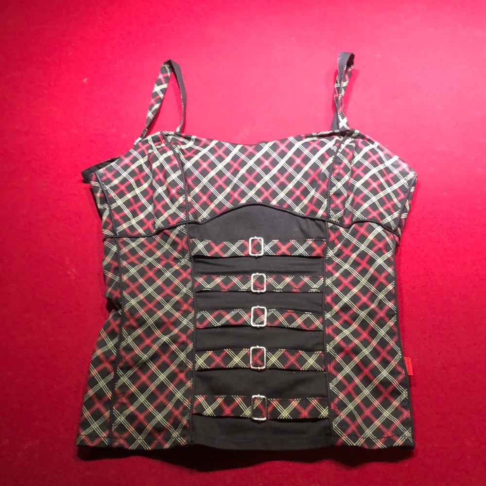 School girl look bustier with adjustable and removable straps